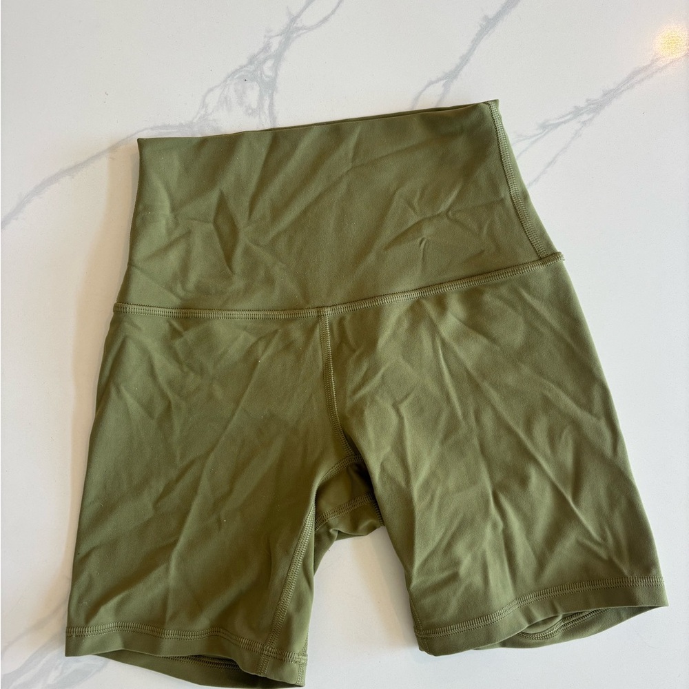 Lululemon Olive green biker shorts